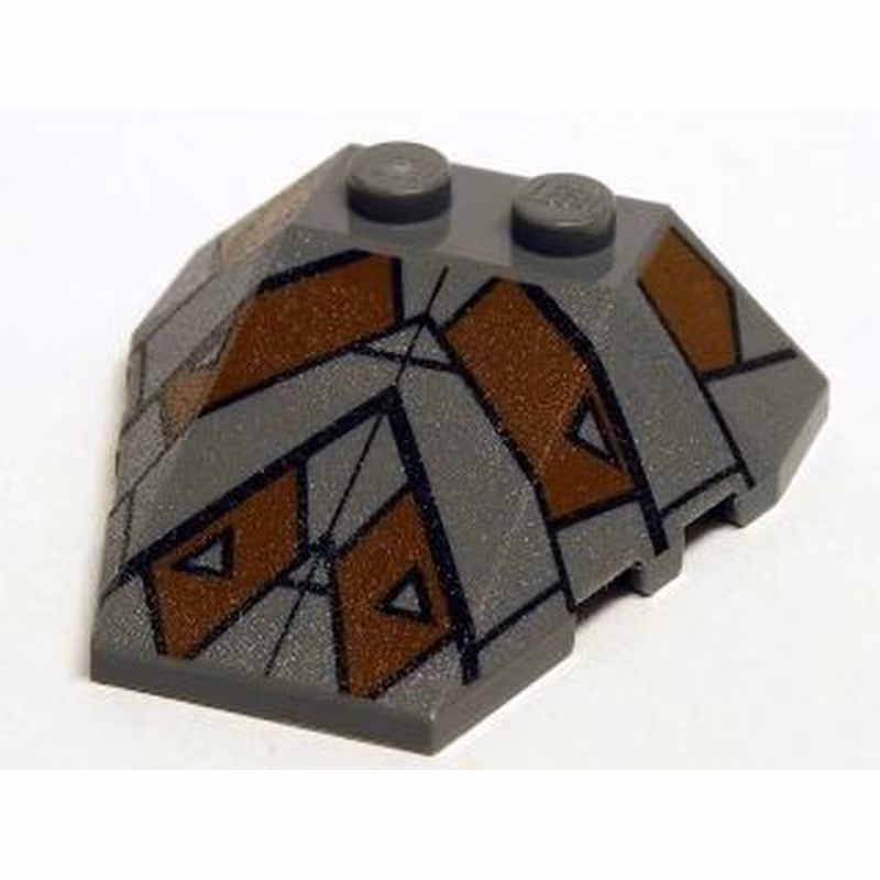Wedge 4 x 4 Triple with Stud Notches with Sith Nightspeeder Pattern 2