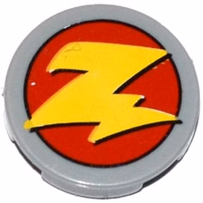 Tile, Round 2 x 2 with Yellow 'Z' (Zurg Logo) Pattern Tile, Round 2 x 2 with Yellow 'Z' (Zurg Logo) Pattern