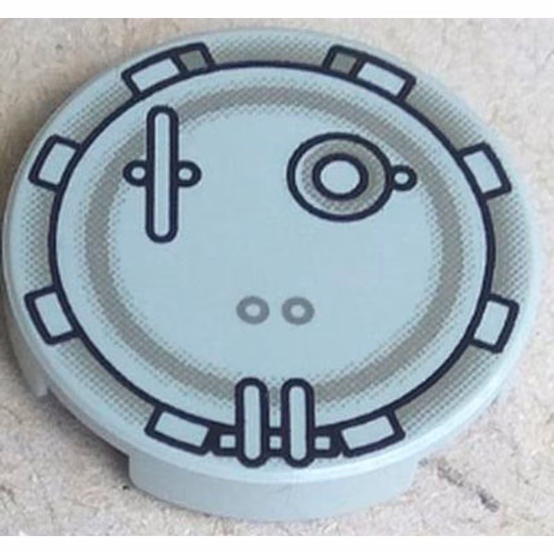 Tile, Round 2 x 2 with Hatch Round Pattern Tile, Round 2 x 2 with Hatch Round Pattern