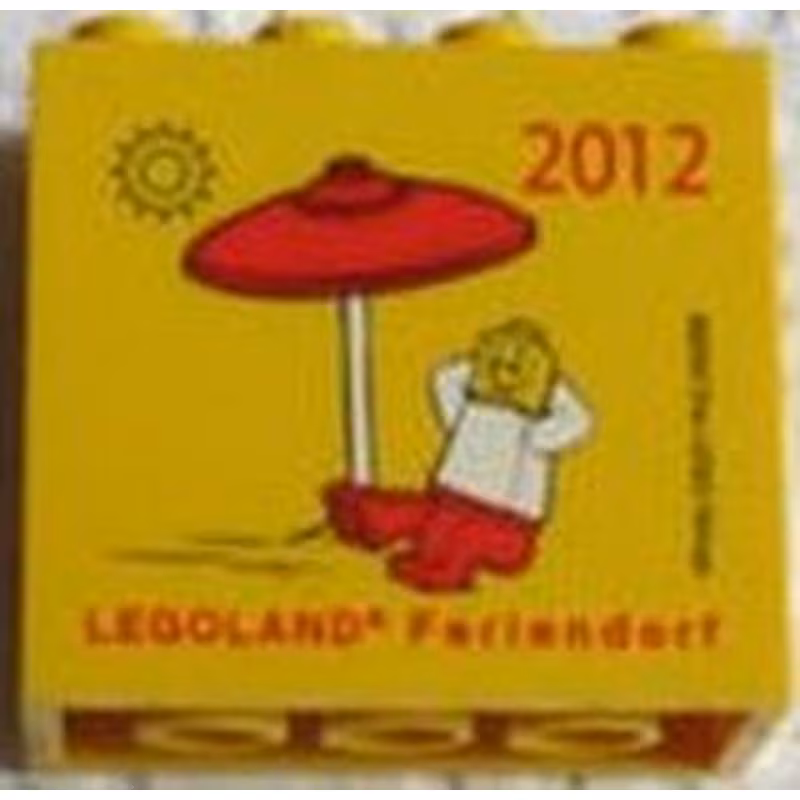 Brick 2 x 4 x 3 with Legoland Feriendorf 2012 Pattern