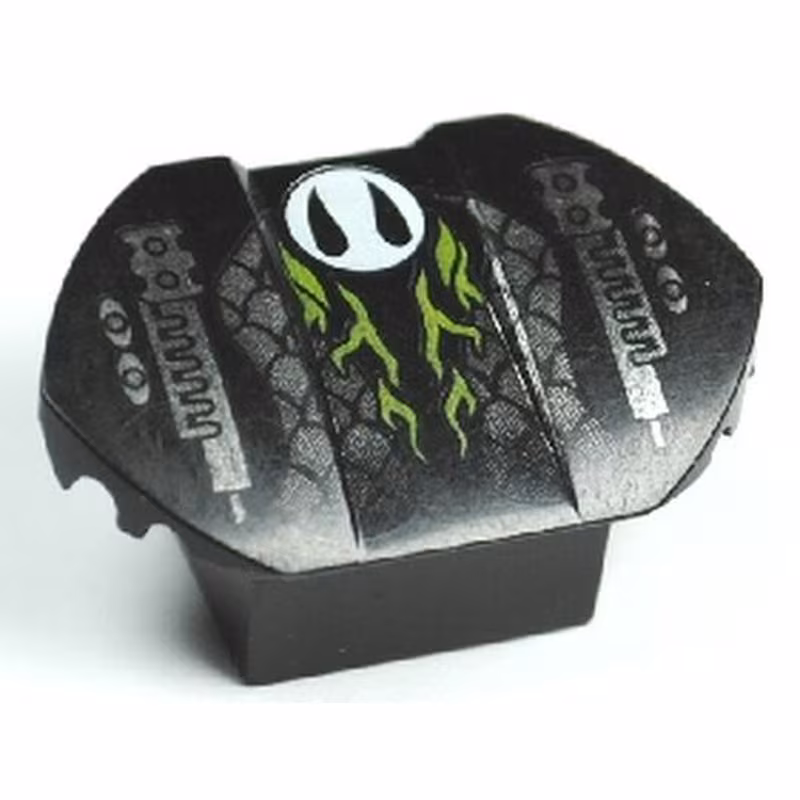 Brick, Modified 2 x 2 No Studs, Sloped with Flared Wings and Snake Pattern Brick, Modified 2 x 2 No Studs, Sloped with Flared Wings and Snake Pattern