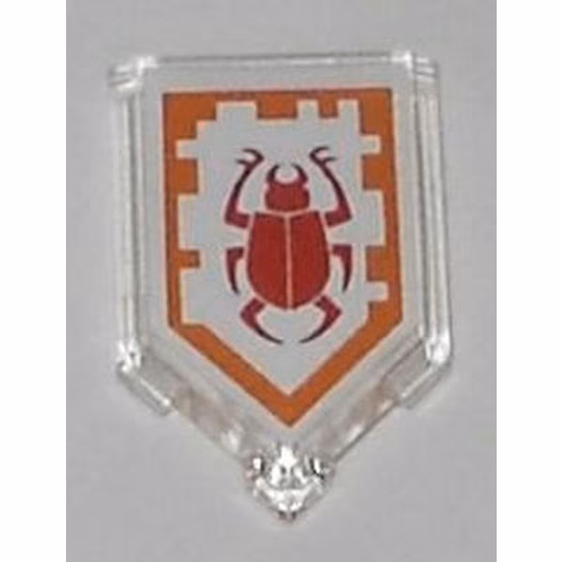 Tile, Modified 2 x 3 Pentagonal with Nexo Power Shield Pattern - Beetle Bomb