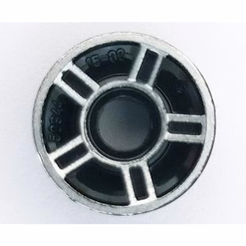 Wheel 11mm D. x 6mm with 5 Spokes with Silver Outline Pattern