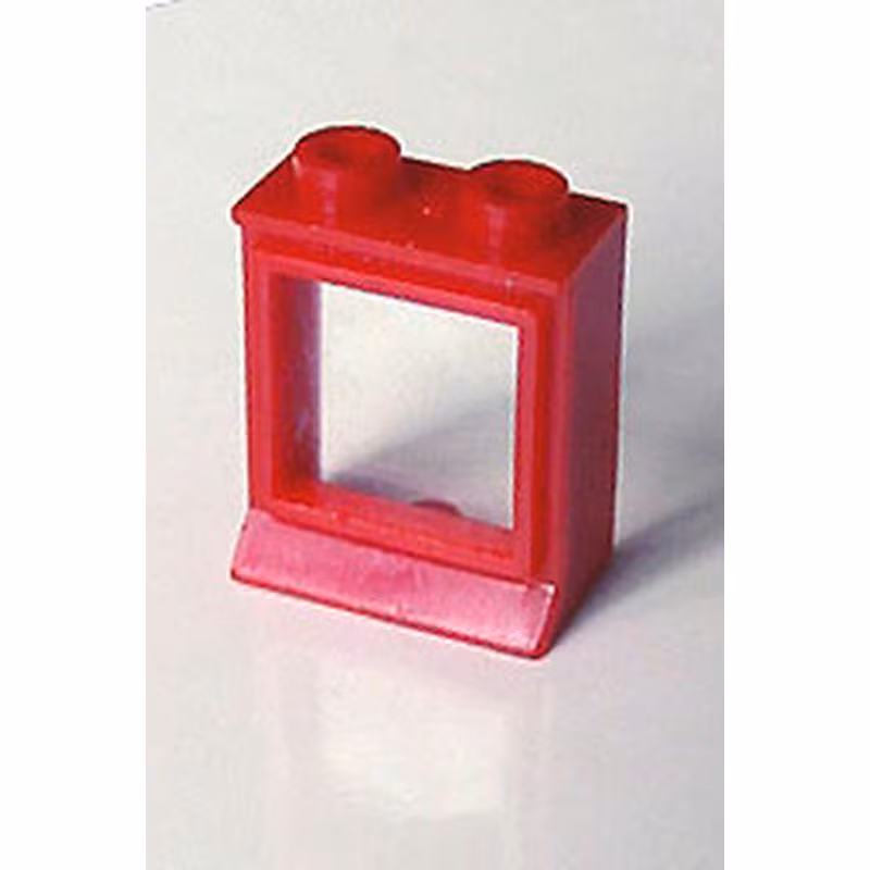 Window 1 x 2 x 2 with Extended Lip, with Glass, Hole in Top