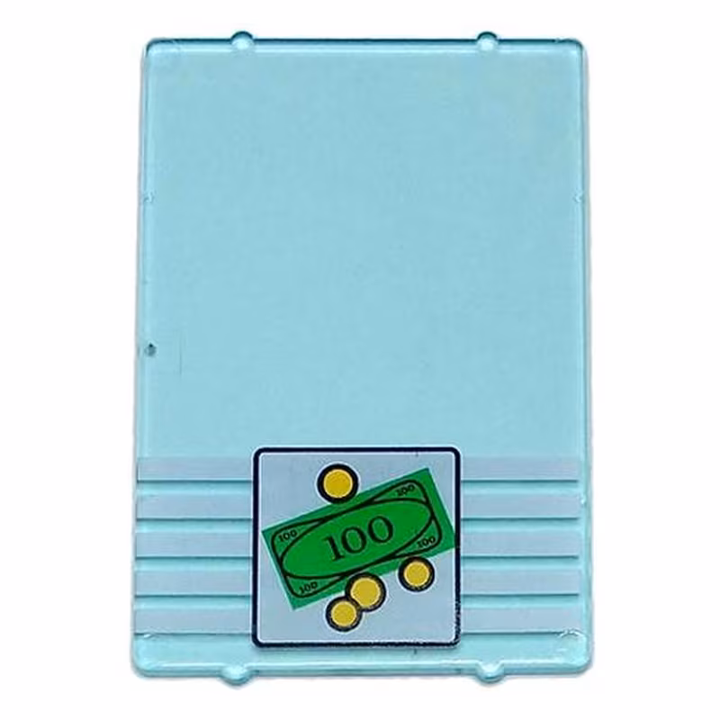 Glass for Window 1 x 4 x 5 with Bank Money 100 Bill and 4 Coins Pattern