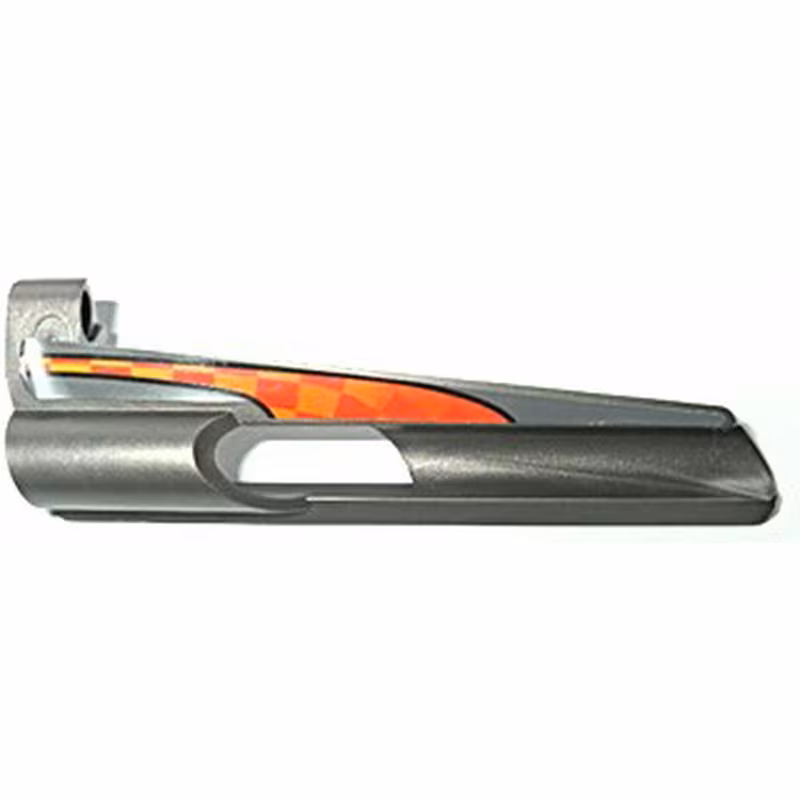 Technic, Panel Fairing # 8 Small Long, Large Hole, Side B with Large Red and Orange Checkered Pattern (Sticker) - Set 8473 Technic, Panel Fairing # 8 Small Long, Large Hole, Side B with Large Red and Orange Checkered Pattern (Sticker) - Set 8473