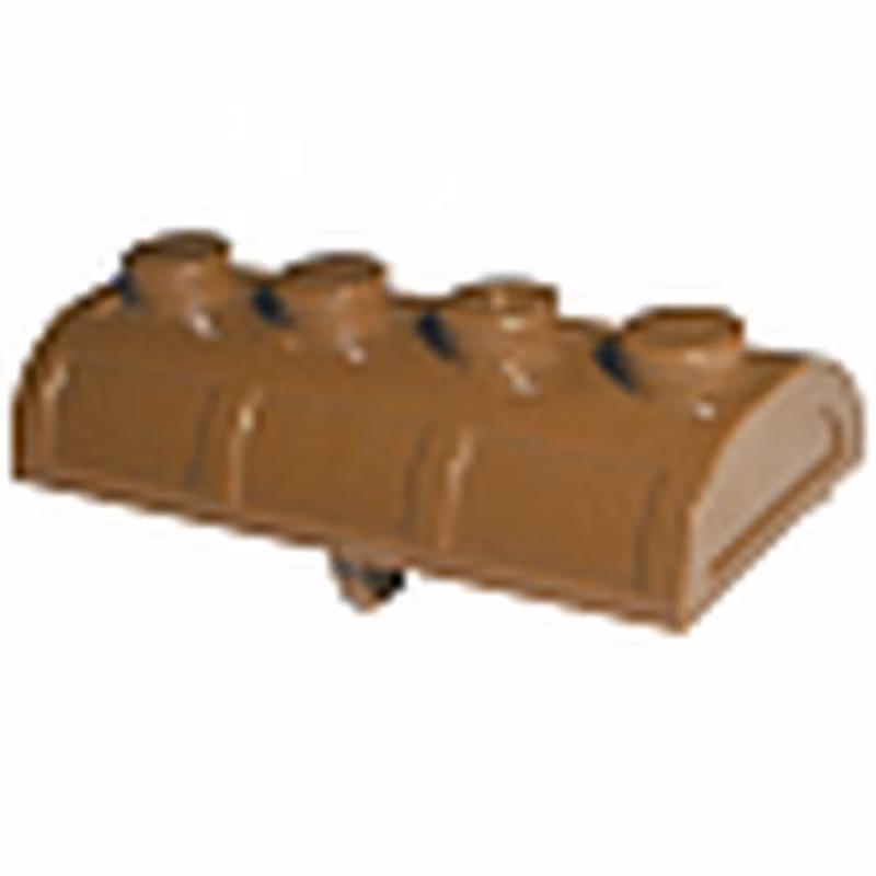 Container, Treasure Chest Lid Curved with Thin Hinge