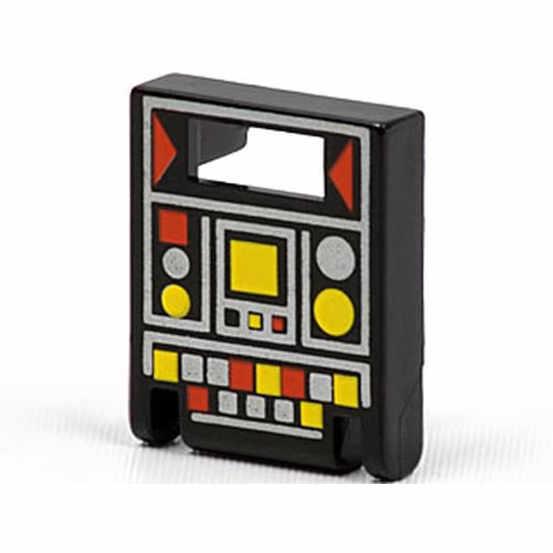 Container, Box 2 x 2 x 2 Door with Slot with Red and Yellow Controls Pattern