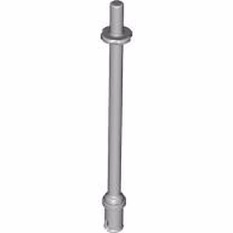 Bar   8L with Stop Rings and Pin (Technic, Figure Accessory Ski Pole) - Flat End