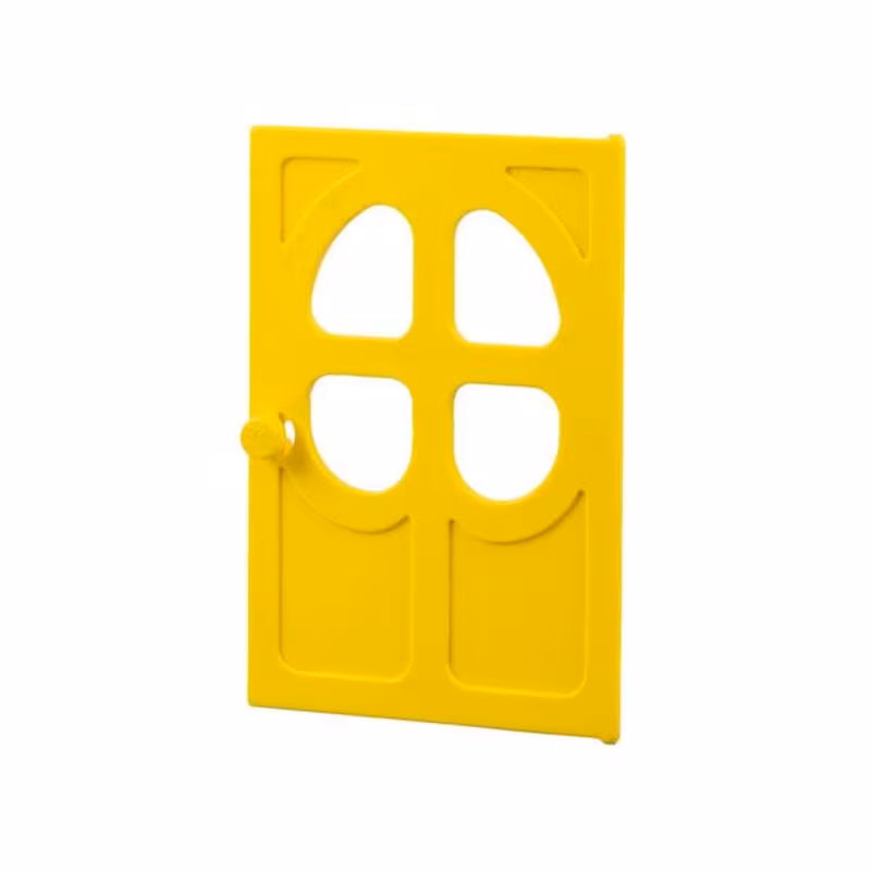 Fabuland Door 1 x 6 x 7 with Round Pane in 4 Sections
