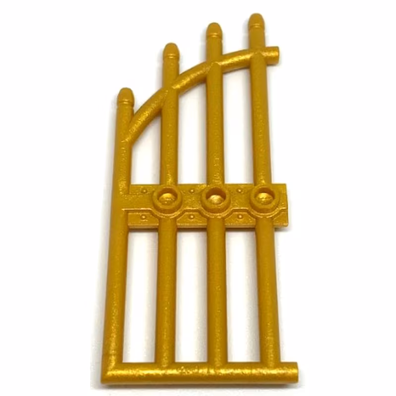 Door 1 x 4 x 9 Arched Gate with Bars and Three Studs