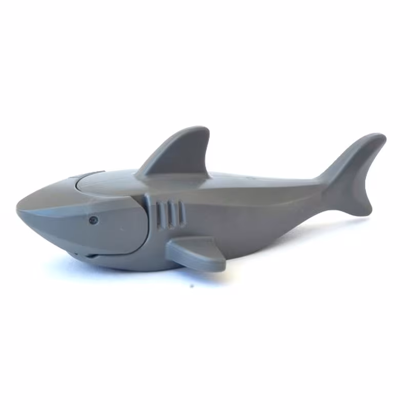 Shark with Rounded Nose and Debossed Gills and Eyes
