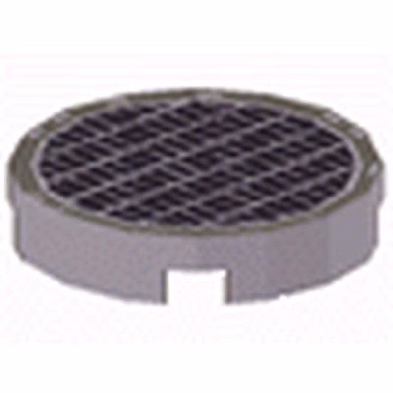 Tile, Round 2 x 2 with Fine Mesh Grille Manhole Cover Pattern