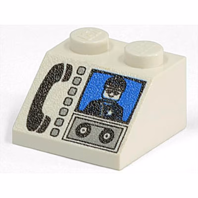 Slope 45 2 x 2 with Phone and Minifigure Pattern Slope 45 2 x 2 with Phone and Minifigure Pattern
