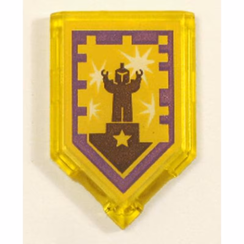 Tile, Modified 2 x 3 Pentagonal with Nexo Power Shield Pattern - Standing Ovation