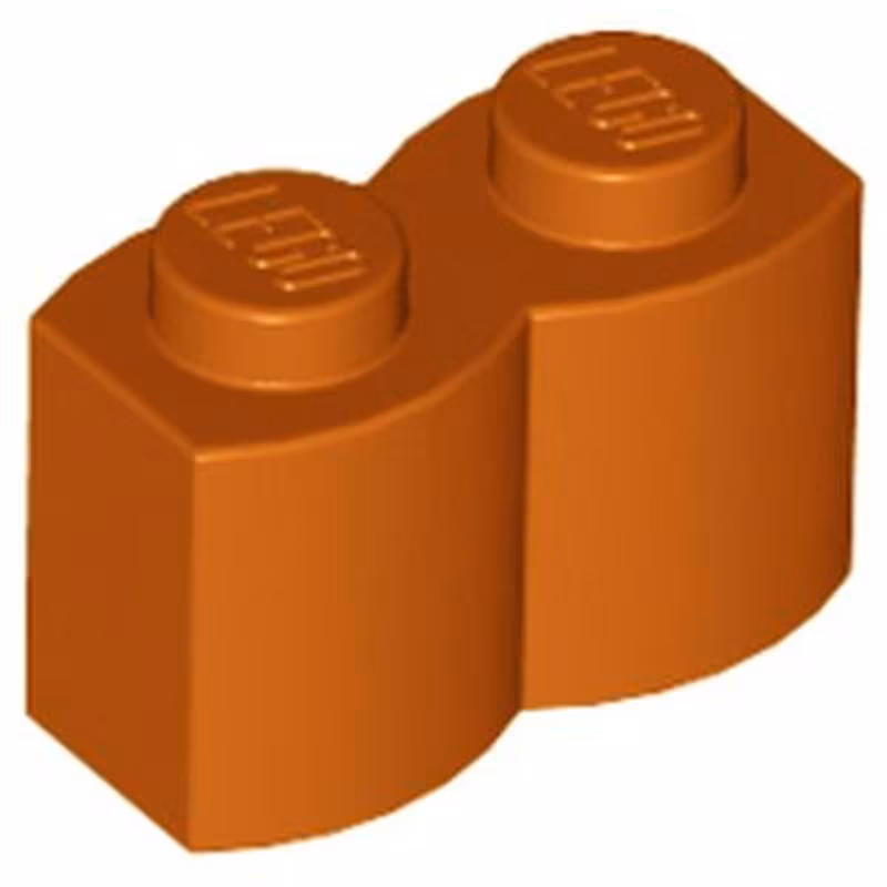 Brick, Modified 1 x 2 with Log Profile