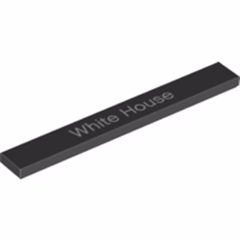 Tile 1 x 8 with 'White House' Pattern Tile 1 x 8 with 'White House' Pattern