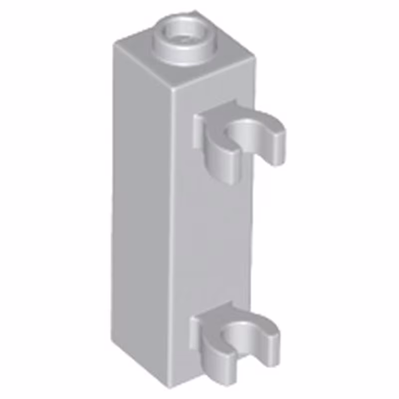 Brick, Modified 1 x 1 x 3 with 2 Clips (Vertical Grip) - Hollow Stud