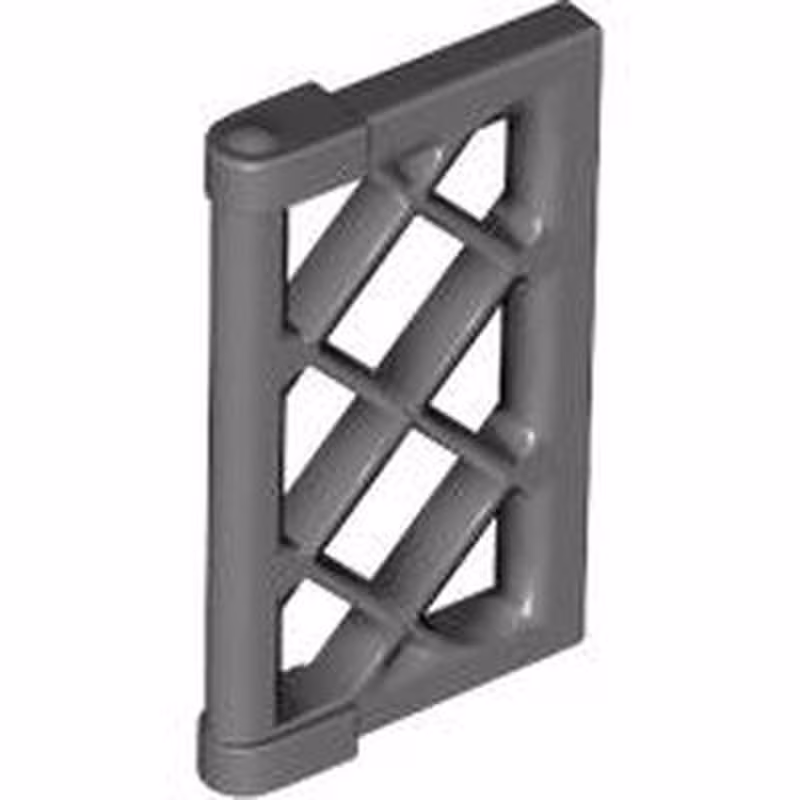 Pane for Window 1 x 2 x 3 Lattice with Thick Corner Tabs