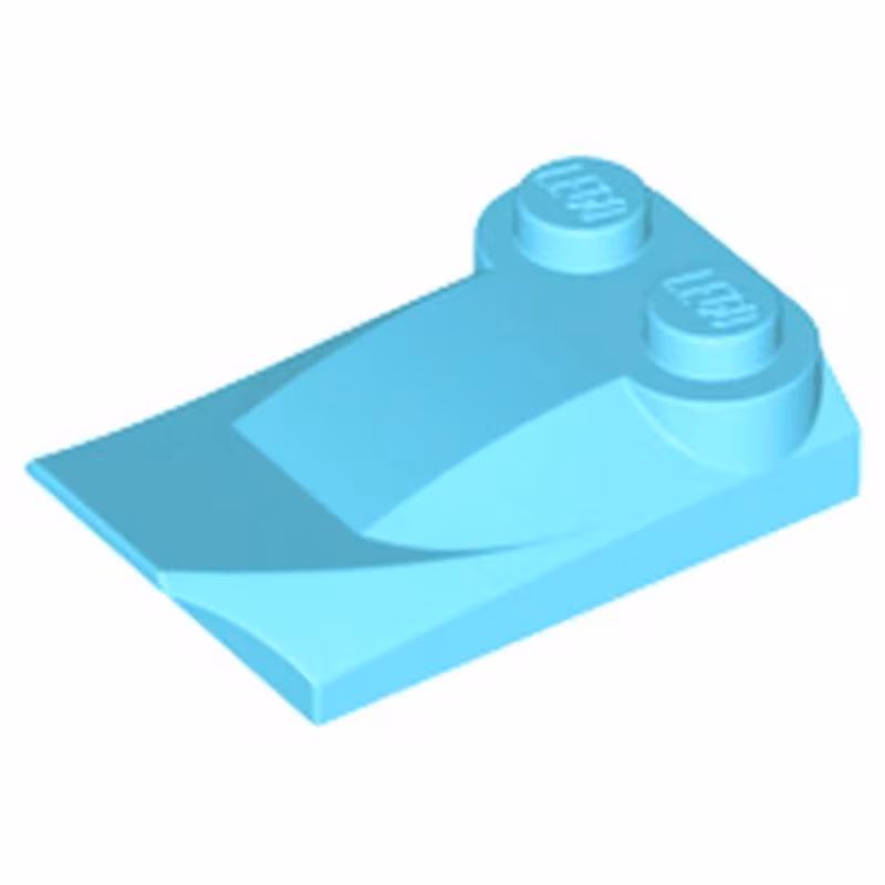 Slope, Curved 3 x 2 x 2/3 with 2 Studs, Wing End