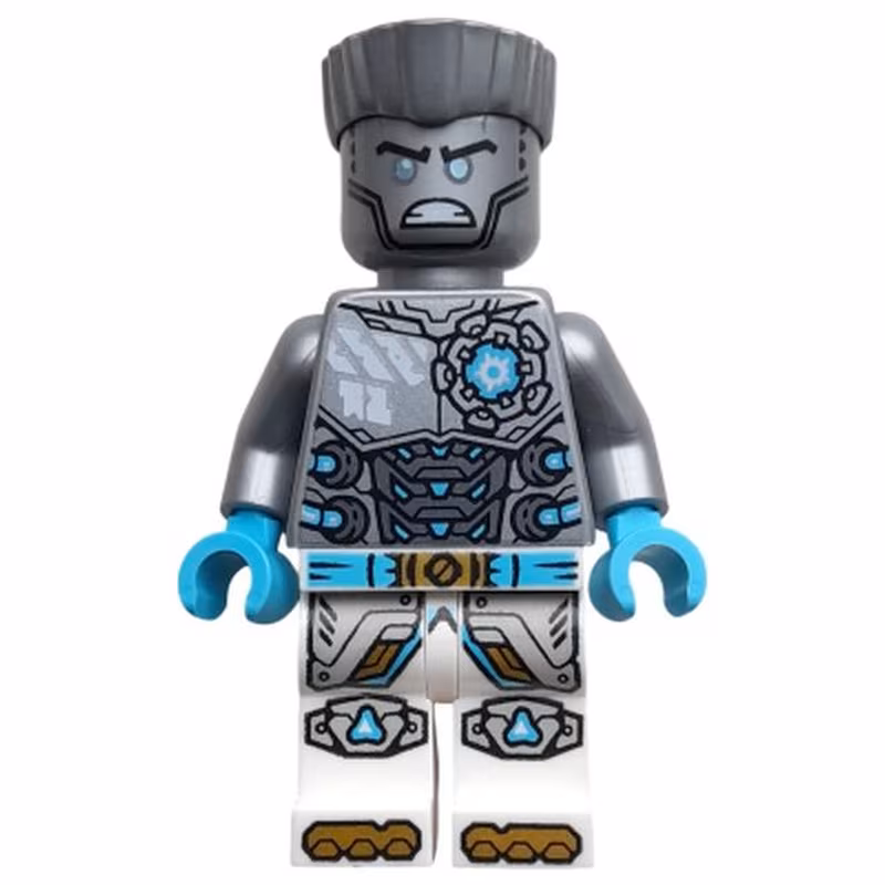 Zane - Dragons Rising, Flat Silver Torso, Angry Zane - Dragons Rising, Flat Silver Torso, Angry