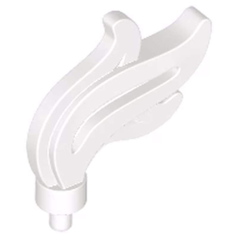 Minifigure, Plume Feather Triple Compact / Flame / Water with Small Pin