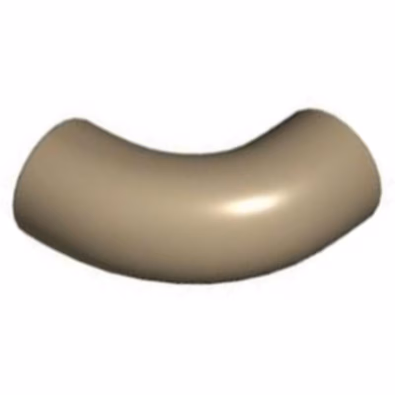 Brick, Round 1 x 1 d. 90 degrees Elbow Macaroni - No Stud - Type 2 - Axle Hole