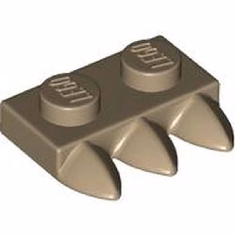 Plate, Modified 1 x 2 with 3 Teeth