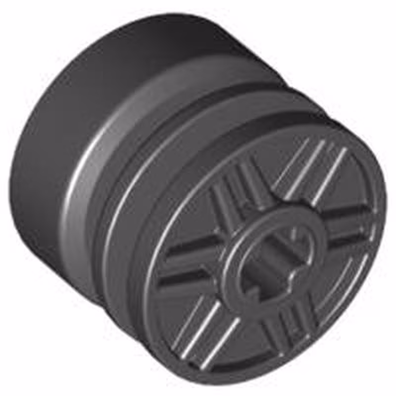 Wheel 18mm D. x 14mm with Axle Hole, Fake Bolts and Shallow Spokes