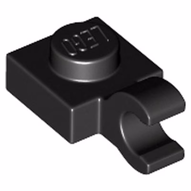 Plate, Modified 1 x 1 with Open O Clip (Horizontal Grip)