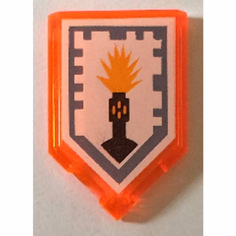 Tile, Modified 2 x 3 Pentagonal with Nexo Power Shield Pattern - Flash Cannon
