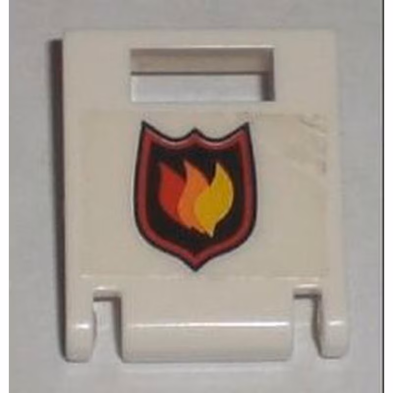 Container, Box 2 x 2 x 2 Door with Slot with City Fire Logo Badge on Transparent Background Pattern (Sticker) - Set 7238