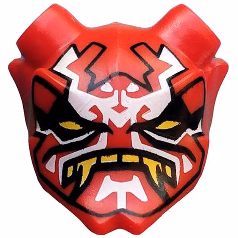 Minifigure, Visor Mask Ninjago Oni with Mask of Vengeance Pattern