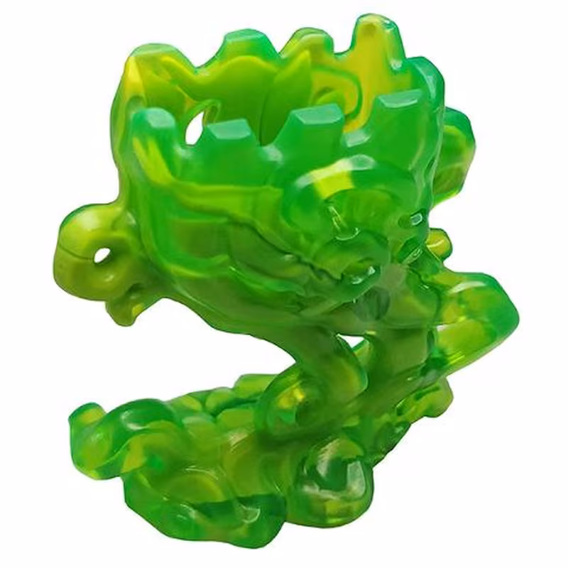 Minifigure Pedestal Ghost / Smoke with Marbled Lime Pattern