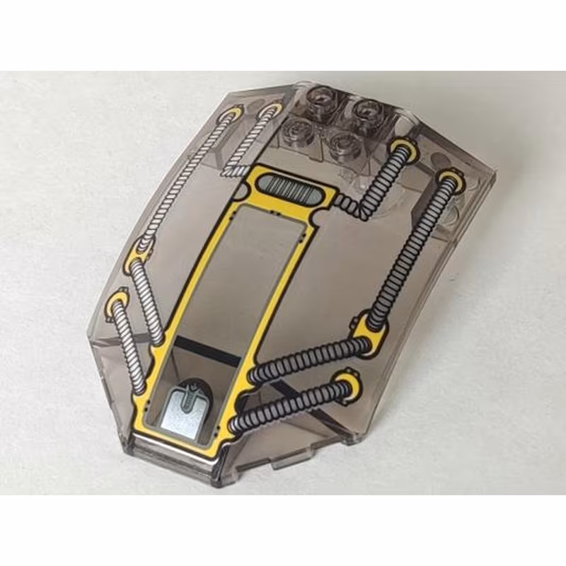 Windscreen 8 x 6 x 2 Curved with Silver & Yellow Hose and Window Pattern