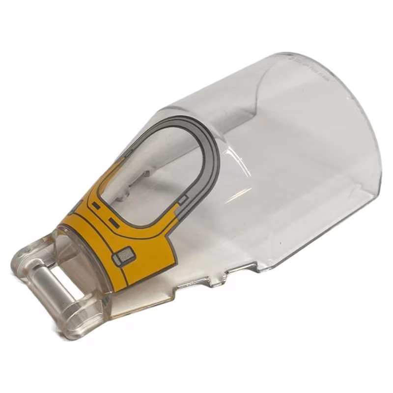 Windscreen 6 x 4 x 2 Round with Bar Handle with Light Bluish Gray and Bright Light Orange SW Shin Hati's Starfighter Cockpit Pattern