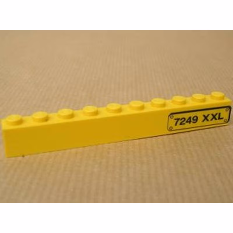 Brick 1 x 10 with '7249 XXL' Pattern Right (Sticker) - Set 7249