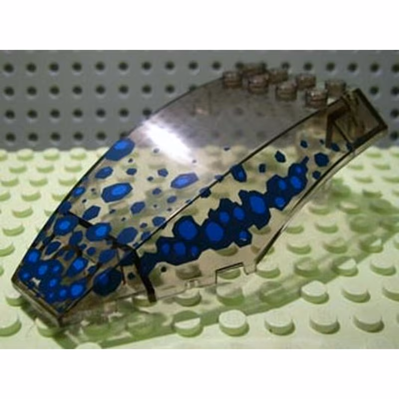 Windscreen 10 x 6 x 2 Curved with Blue Scales Pattern