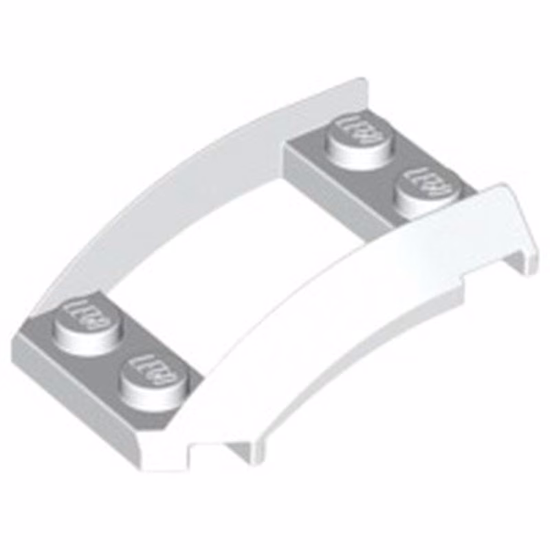 Wedge 4 x 3 Open with Cutout and 4 Studs