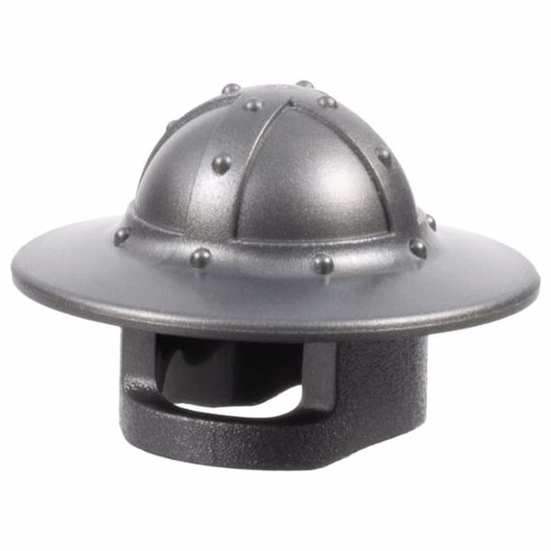 Minifigure, Headgear Helmet Castle with Chin Guard and Broad Brim Minifigure, Headgear Helmet Castle with Chin Guard and Broad Brim