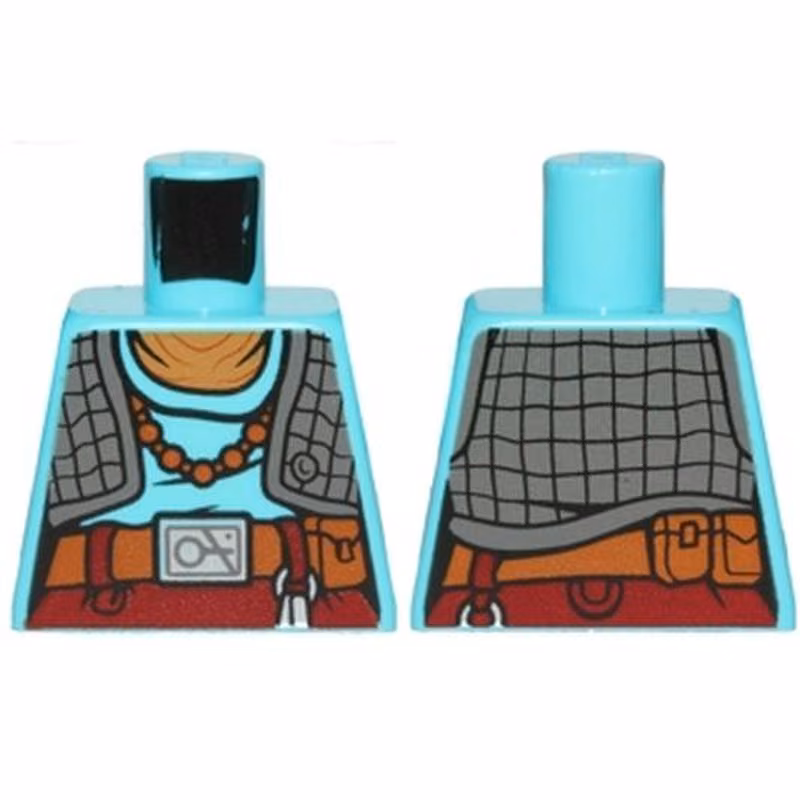 Torso SW Maz Kanata with Medium Azure Undershirt and Dark Gray Quilted Vest Pattern Torso SW Maz Kanata with Medium Azure Undershirt and Dark Gray Quilted Vest Pattern