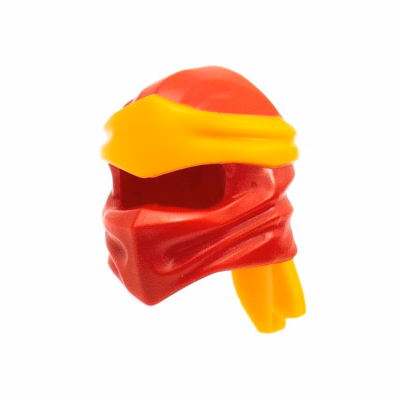 Minifigure, Headgear Ninjago Wrap Type 4 with Molded Bright Light Orange Headband  Pattern