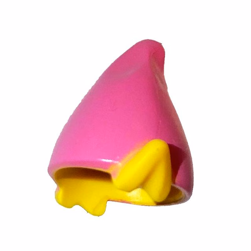 Minifigure, Headgear Hat, Elf with Pointed Ears with Dark Pink Top Pattern (BAM)