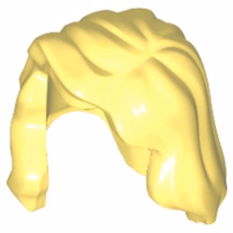 Minifigure, Hair Female Mid-Length with Part over Right Shoulder