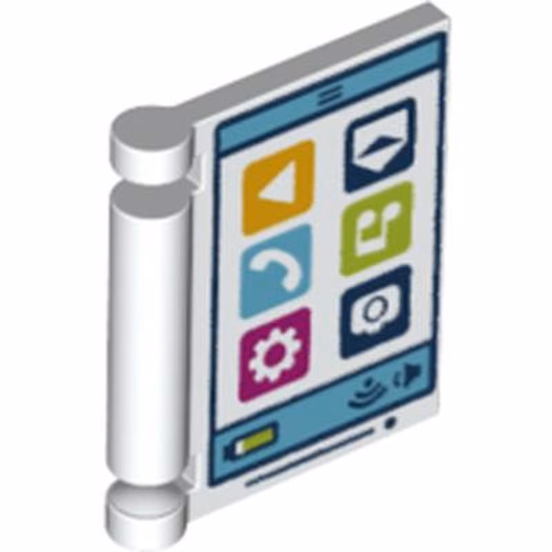 Minifigure, Utensil Book Cover with Tablet Computer Pattern Minifigure, Utensil Book Cover with Tablet Computer Pattern