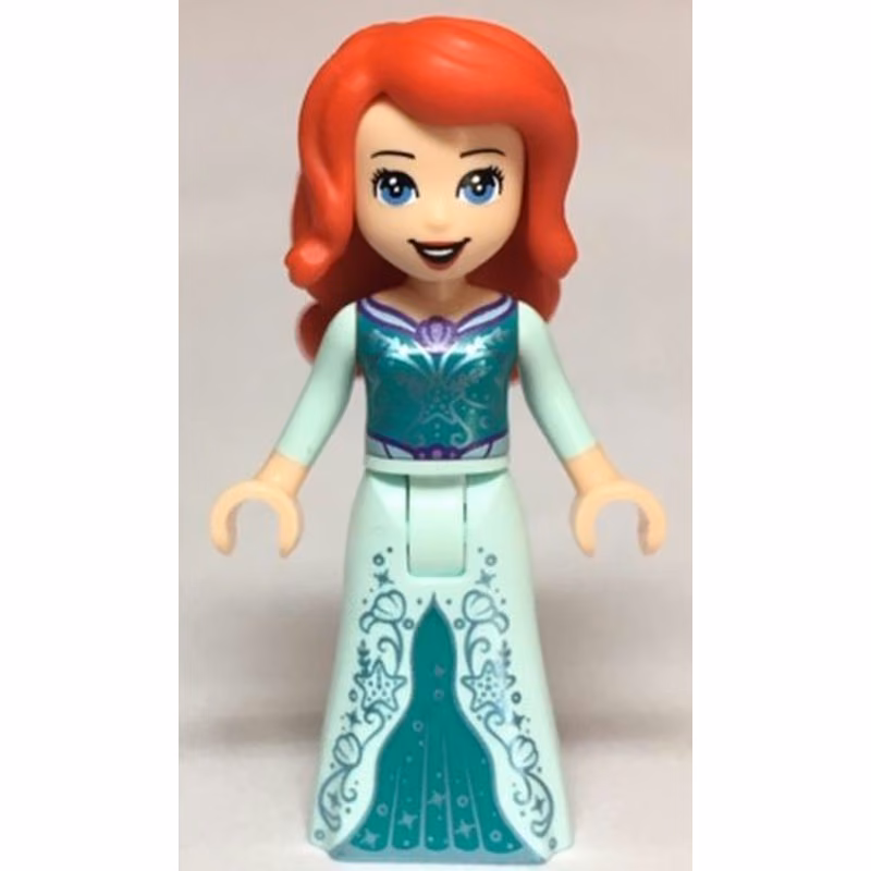 Ariel, Human (Light Nougat) - Light Aqua Dress with Silver Starfish and Shells Ariel, Human (Light Nougat) - Light Aqua Dress with Silver Starfish and Shells