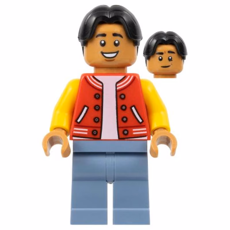 Ned Leeds - Red and Yellow Letter Jacket, Sand Blue Legs Ned Leeds - Red and Yellow Letter Jacket, Sand Blue Legs
