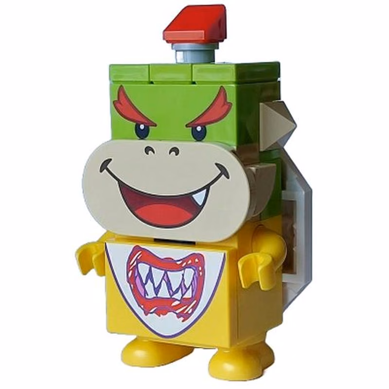 Bowser Jr. - 1 Lime Brick 1 x 1, 1 Red Brick 1 x 1