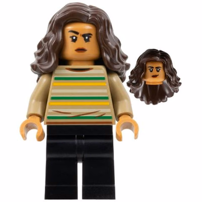 MJ (Michelle Jones) - Dark Tan Striped Sweater, Dark Brown Wavy Hair MJ (Michelle Jones) - Dark Tan Striped Sweater, Dark Brown Wavy Hair