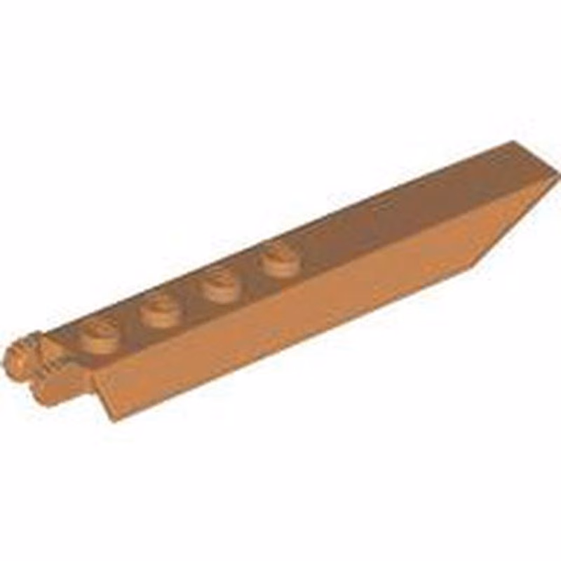 Hinge Plate 1 x 8 with Angled Side Extensions, 9 Teeth and Rounded Plate Underside
